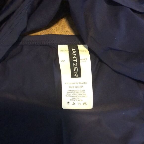 Jantzen faux swim skirt coverup size 12 navy - Picture 6 of 7